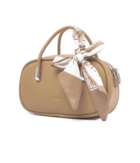 Leeann Scarf-Wrapped Top Handle Bag